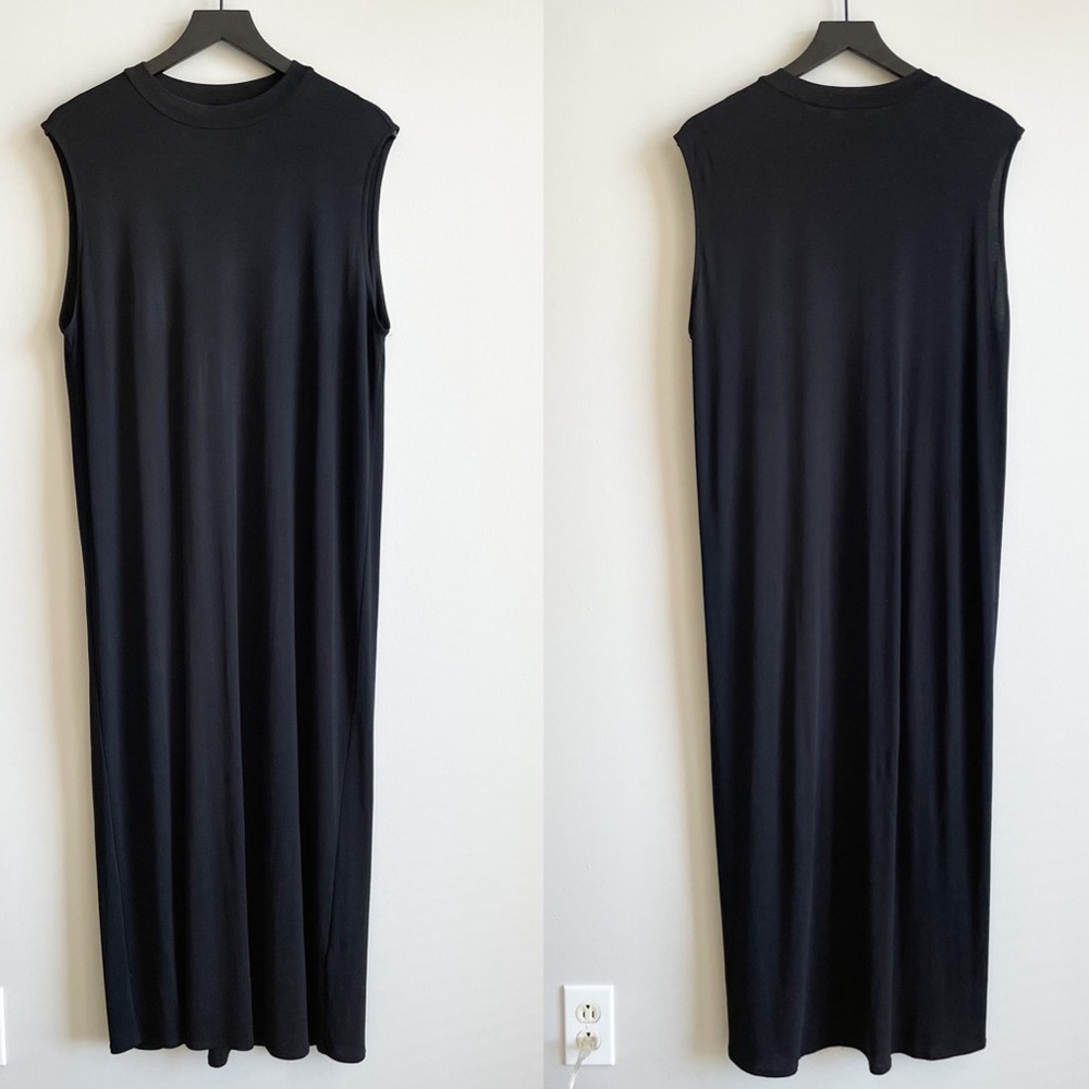 The Fisher Project Silk Jersey Funnel Neck Dress Large